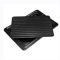 Defrosting Tray for Frozen Meat-Large Family Size Thawing Plate for Frozen Food -Thawing Tray for Frozen Meat with Drip Tray -Natural Thawing Tray for Frozen Meat Tool(Size:A) QQLONG (Size : A)
