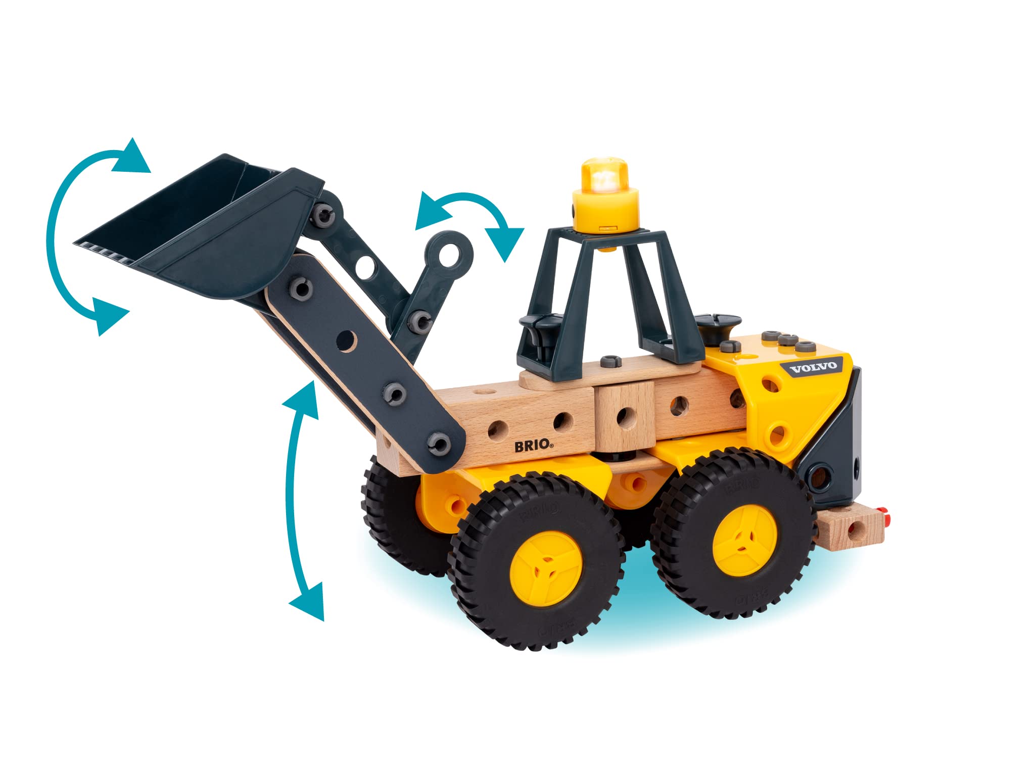BRIO Builder - 34598 Volvo Wheel Loader | Educational Construction Toy for Kids Age 3 Years Up