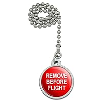 GRAPHICS & MORE Remove Before Flight Airplane Warning Ceiling Fan and Light Pull Chain