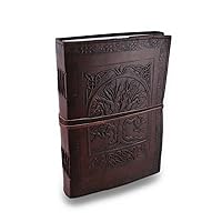 Vintage Large 10 inch Tree of Life Leather Cover Blank Book Spell Book Drawing Sketch Book Christmas Gift for Men & Women