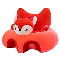 Naisicore Baby Sitting Chair Cover, 21.6inch Cute Fox Shaped Baby Floor Seat Cover, Learn to Sit Lounger Covers for Infants Toddler Sitting Chair (Only Cover, No Filling)