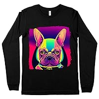 French Bulldog Long Sleeve T-Shirt - Graphic T-Shirt - Dog Long Sleeve Tee Shirt