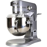 Kenmore Elite Heavy-Duty 6 Qt Bowl-Lift Stand Mixer, 600 Watts, with Flat Beater, Wire Whisk, Dough Hook, Stainless Steel Bowls, LED Light, Digital Countdown Timer, Metallic Grey