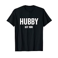 Hubby Est 1980 Best Husband Marriage Wedding Anniversary T-Shirt