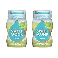 100% Pure Original Monk Fruit Sweetener Liquid Sugar Substitute by SweetMonk - 1.7oz |No Water Added Monk Fruit Extract | Zero Calorie Keto Friendly Monk Fruit Drops |Vegan, Gluten Free and Kosher (2 x Original)
