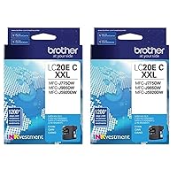 Brother LC20EC Super High Yield Cyan Ink Cartridge - 2 Pack