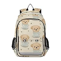 ALAZA Tea Cup Dog Laptop Backpack Purse for Women Men Travel Bag Casual Daypack with Compartment & Multiple Pockets