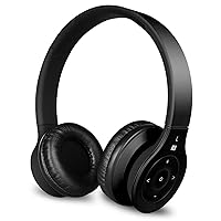 BH-530-B Bluetooth Headphone with Soft Fit Ear Covers, Built-In Microphone, Black