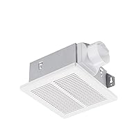 Tech Drive Bathroom fan 50 CFM, 1.0Sone DC Motor with No Attic access Needed Installation,Very Quiet Ventilation and Exhaust Fan, Ceiling Mounted Fan, White