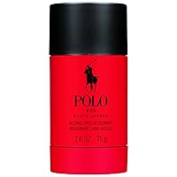 FRAGRANCES Polo Red - Men's Deodorant - Woody & Spicy - With Grapefruit, Saffron, and Redwood - Alcohol-Free, Long Lasting - 2.6 Oz