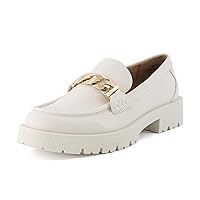 CUSHIONAIRE Women's Cottage Slip on Loafer with Chain +Memory Foam, Wide Widths Available