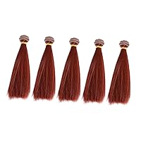 BESTOYARD 10 Pcs Doll Making Supplies Doll Wigs Supplies Hair Extensions Attachment DIY Doll Wigs Doll Hair Making Doll Accessories bjd sd Wig barberries Straight Hair Wig Baby Ponytail