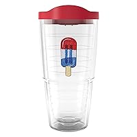 Tervis Ice Popsicle Collection Made in USA Double Walled Insulated Tumbler Travel Cup Keeps Drinks Cold & Hot, 24oz, Bomb Pop