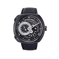 Q-Series Black Leather Automatic Mens Watch Q3/01