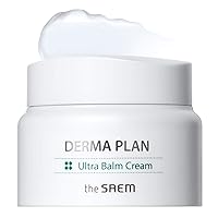 the SAEM Derma Plan Ultra Balm Cream 60ml / 2.02oz - Ceramide and Shea Butter Intensive Hydrating and Soothing Facial Cream, Vegan and Hypoallergenic Skin Care