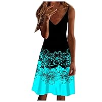 FQZWONG Dresses for Women 2023 Casual Sexy A Line Going Out Sundresses Elegant Beach Vacation Party Boho Tropical Midi Dress