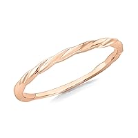 Carissima 9ct Gold Ladies Flat Twisted Gold Ring