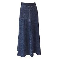 Hard Tail Women's Ribbed Roll-Down Waist Ankle Length Skirt (Style: CS-56)
