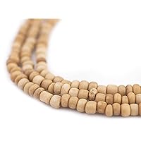 TheBeadChest Beige Java Glass Seed Beads (4mm, 48