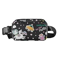 Llama Unicorn Space Fanny Packs for Women Men Everywhere Belt Bag Fanny Pack Crossbody Bags for Women Fashion Waist Packs with Adjustable Strap Bum Bag for Outdoors Travel Shopping Hiking