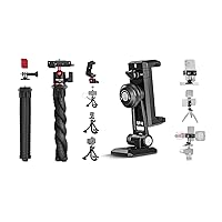 NEEWER T30 Camera Tripod, Mini Flexible Tripod Stand with Action Camera Mount Adapter for Hero 12 11 10 9, Phone Holder, Vlog Tripod for iPhone, Max Load 4.4lb, with SP-02 Metal Phone Tripod Mount