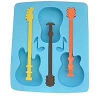 Guitar Silicone Ice Cube Chocolate Concert Music Celebration Fun Tray Mold Creative Guitar Styling Ice Mold
