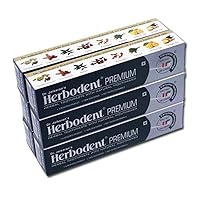 Herbodent Premium - Fluoride-free Toothpaste, Orgnaic, Natural Whitener, Vegan, Sulfatef-free (6 Packs, 3.5 ounces per tube)