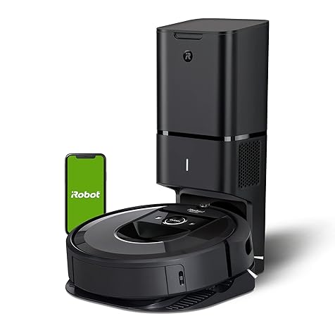Roomba i7+ (7550) Robot Vacuum with Automatic Dirt Disposal - Empties Itself for up to 60 Days, Wi-Fi Connected, Smart Mapping, Works with Alexa, Ideal for Pet Hair, Carpets, Hard Floors