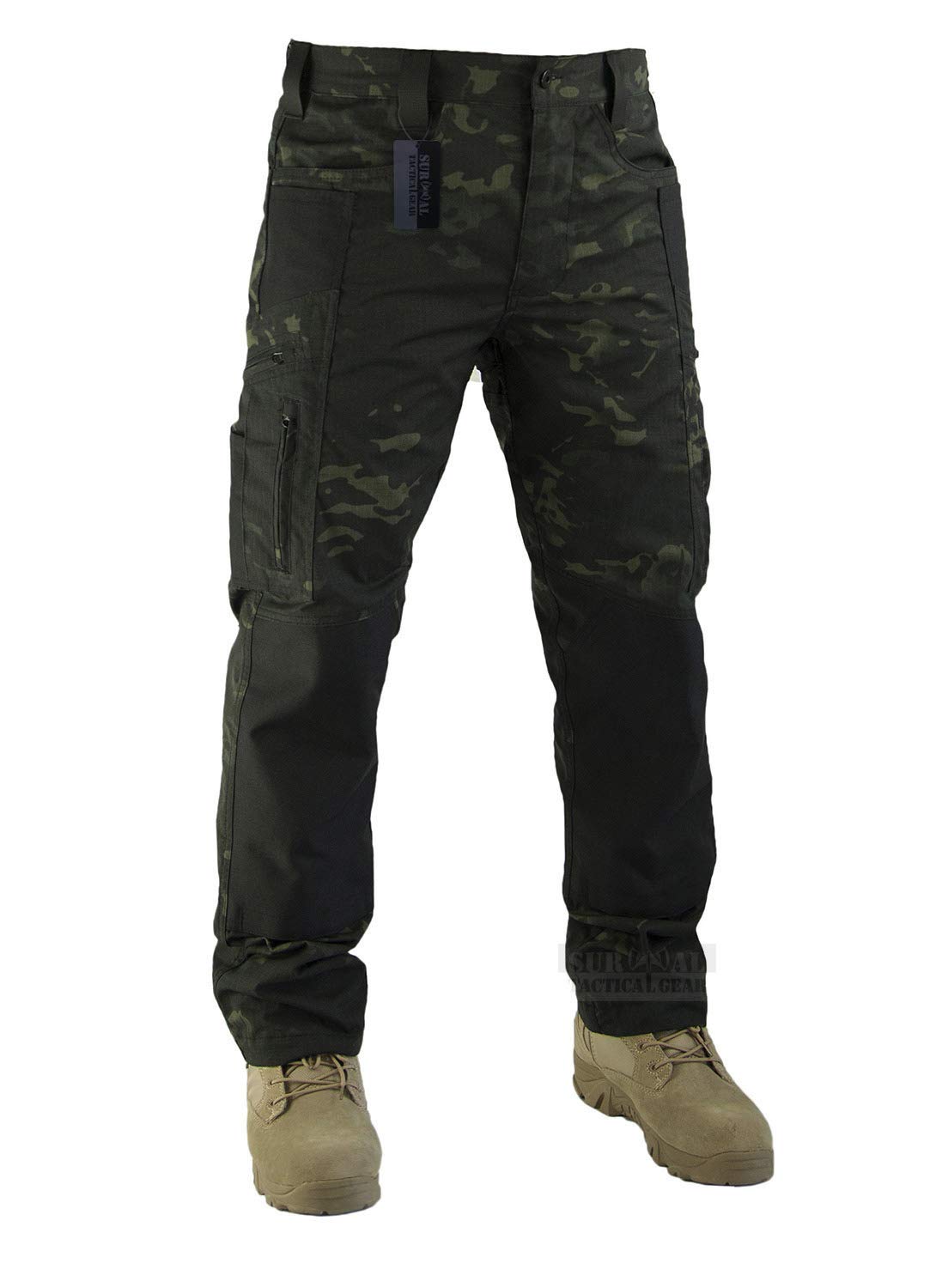Survival Tactical Gear Pants with Knee Pads Paintball Combat Trousers for  Men | eBay