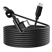 ZUPIHOW VR Link Cable (16FT/5m) Compatible for Oculus Quest 2/Pro/1,VR Headset Cable Accessories for Steam VR Games, USB 3.2 Gen 1 Type C to C High Speed Data Transfer Cord for Gaming PC (Black)