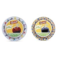 Glad for Kids Sesame Street Pals 8.5” Paper Plates 20 Ct | Cookie Monster 7” Paper Plates 20 Ct