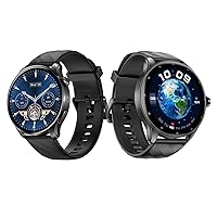 Smart Watches Kit (GW5 PRO Black & GW3 PRO Black), Answer/Make Call & Voice Assistant, Sleep Monitor, Black, 100+ Sport Modes