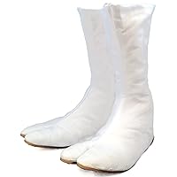 Ninja Tabi Shoes High Top Comfort Cushioned Split Toe Boots White 12 Clips