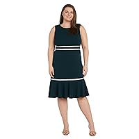 R&M Richards Womens Sleeveless Embellished Cocktail and Party Dress