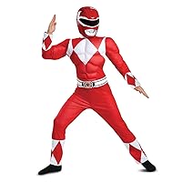 Red Ranger Muscle Costume, Official Power Rangers Costume with Mask