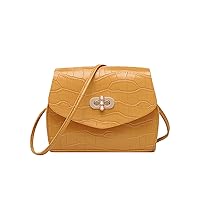 Leather Shoulder Bag for Men All- Shoulder Bag Handbag Ladies Messenger Bag Fashion Shoulder Straps (Yellow, One Size)