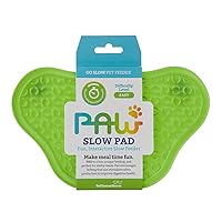 Soothing Lick Paw Mat; Interactive, Enrichment Slow Feeder for Anxiety Relief, Stress-Reducing & Healthy Treats w/Suction Cup Back, Ideal for Bath, Grooming, Boredom Reduction, Green