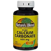 Nature`s Blend Calcium Carbonate 600mg Tablets 100 ct (pack of 2)