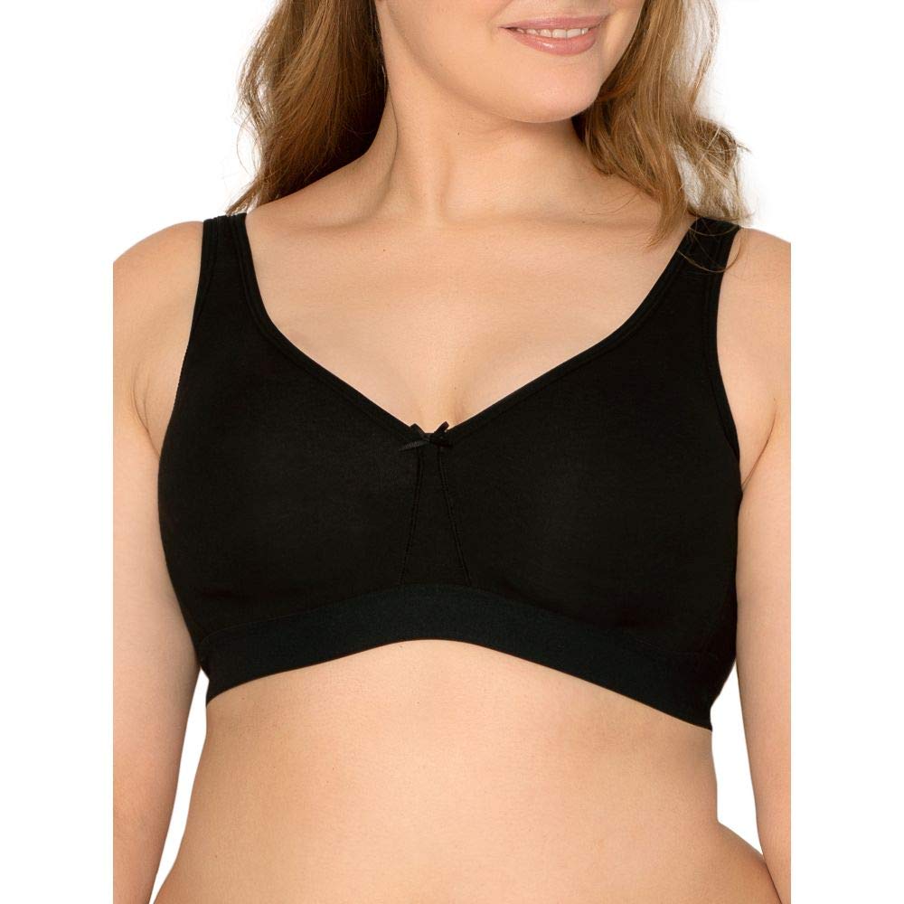 Fruit of the Loom Fit for Me Women's Plus-Size Wireless Cotton Bra, Available in Multi Packs!