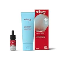 Trilogy Ultra Hydrating Face Cream (2.5 Fl Oz), Vitamin Hyaluronic Acid+ Booster Treatment (0.5 Fl Oz), Bundle