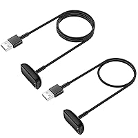[2-Pack] Charger Cable for Fitbit Charge 6/Charge 5/Luxe, Replacement Charger for Fitbit Charge 6/Charge 5/Luxe (3.3 ft/1.6 ft)