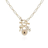 Juicy Couture Silvertone Thick Chain Heart Charm Toggle Necklace For Women