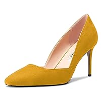 Castamere Women Stiletto High Heel Square Toe Slip-on Pumps Wedding Dress Classic 3.3 Inches Heels