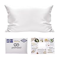 100% 22mm Mulberry Silk Pillowcase for Hair and Skin - Oeko-TEX Certified 22 Momme Silk Pillow Cover with Zipper (Queen 20