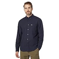 Lacoste Mens Buttoned Collar Oxford Cotton Shirt