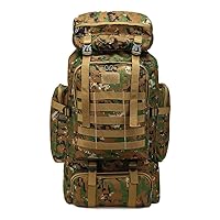 Outdoor Camo Backpack for Men Women - Large Capacity, Waterproof Military Travel & Hiking Bag, Brown Camo, Free Size, Military