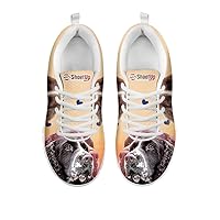 New Kid's Lightweight Sneakers -Dog Print Kid's Casual Running Shoes (Choose Your Pet Breed) (12 Child, English Springer)