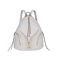 Backpack Purse for Women Fashion Vegan Leather with Zipper Pockets on Both Side Womens purse and shoulder bag. AB-052 (White)
