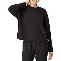 Hanes Originals Comfywear French Terry Pullover, Cropped Crewneck Sweatshirt for Women