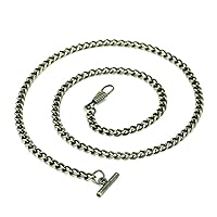 BOSHIYA Pocket Watch Chains for Men Vintage Metal Albert Vest Chain Accessories/Color: Gold/Silver/Black/Bronze